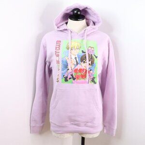 Ouran High School Host Club Women's M Purple Anime Graphic Hoodie Sweatshirt